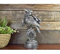 Gothic Style Steampunk Sculptures Animal Statue Skull Bust Ornament Goggles Fantasy Figurine Home Decor Gift New (Bird)