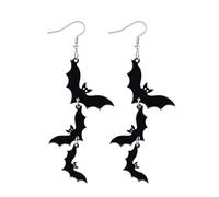 Gothic Styles Acrylic Halloween Earrings With Bat Skull Charm Women Costume Jewelry For Holiday Event Halloween Party Earrings