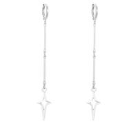 Gothic Styles Alloy Hook Earrings Four Pointed Star/Thorns Rivet Ear Buckles Accessories For Punk Fashion Enthusiasts Punk Ear Jewelry