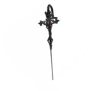 Gothic Styles Crosses Piercing Ear Studs Black Coated Alloy Jewelry Edgy Punk Accessories For Concerts Night Outs And Dark Fashion Looks Sensitive Ear Safe Earrings