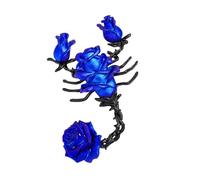 Gothic Styles Scorpions with Rose Brooch Sturdy Alloy Drip Painting Craftsmanship Unisex Fashion Lapel Pin Jewelry Gothic Rose Scorpions Jewelry