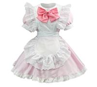 Gothic Sweet Girls Princess Dress Doll Collar Lace Apron Retro Ruffle Pockets with headdress Cosplay French Maid Costume, Beer Maid Costume Bavarian Outfit, German Dress Women