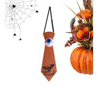 Gothic Tie - Bat Tie with Eye Ball - Bat Pattern Collar Accessories for Men Youth Halloween Cosplay Exhibition Stage Show