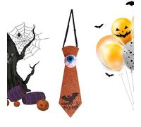Gothic Tie | Lighted Eye Ball Halloween Bow Ties - Bat Pattern Collar Accessories for Men Youth Halloween Cosplay Exhibition Stage Show
