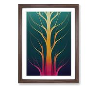 Gothic Tree Vol.1 Framed Print | A2 Walnut Framed Wall Art | Ready to Hang | Modern Floral Picture | Living Room Bedroom Lounge Office