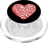 gothic valentine heart shaped brain creepy spooky anatomical PopSockets PopGrip for MagSafe