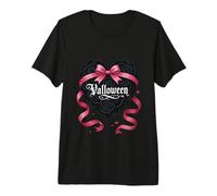 Gothic Valloween Script Roses and Garlands Premium T-Shirt