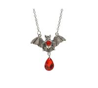 Gothic Vampire Bat Necklace Halloween Crystal Pendant Vintage Punk Rock Mystic Witch Jewelry Gift for Women, Copper, copper