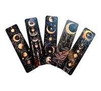 Gothic Vampire Bookmark Set - Dark Romance Bookmarks Featuring Black & Dark-Skinned Characters | Inclusive Gothic Art Gift for Book Lovers & Fantasy Fans (5pc Single Sided Astronomy Set 12)