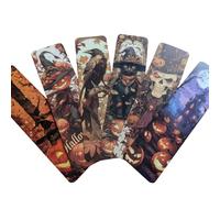 Gothic Vampire Bookmark Set - Double Sided Dark Fantasy Bookmarks with Vampires, Castles & Victorian Designs - Ideal Gifts for Gothic, Fantasy & Dark Academia Lovers (6pc Halloween Set 1)