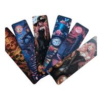 Gothic Vampire Bookmark Set - Double Sided Dark Fantasy Bookmarks with Vampires, Castles & Victorian Designs - Ideal Gifts for Gothic, Fantasy & Dark Academia Lovers (6pc Halloween Set 6)
