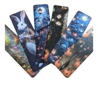 Gothic Vampire Bookmark Set - Double Sided Dark Fantasy Bookmarks with Vampires, Castles & Victorian Designs - Ideal Gifts for Gothic, Fantasy & Dark Academia Lovers (6pc Halloween Set 14)
