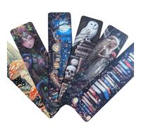 Gothic Vampire Bookmark Set - Double Sided Dark Fantasy Bookmarks with Vampires, Castles & Victorian Designs - Ideal Gifts for Gothic, Fantasy & Dark Academia Lovers (6pc Halloween Set 16)
