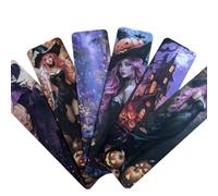 Gothic Vampire Bookmark Set - Double Sided Dark Fantasy Bookmarks with Vampires, Castles & Victorian Designs - Ideal Gifts for Gothic, Fantasy & Dark Academia Lovers (6pc Halloween Set 11)