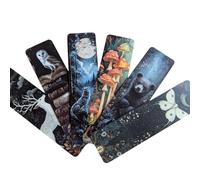 Gothic Vampire Bookmark Set - Double Sided Dark Fantasy Bookmarks with Vampires, Castles & Victorian Designs - Ideal Gifts for Gothic, Fantasy & Dark Academia Lovers (6pc Halloween Set 17)