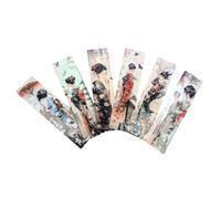 Gothic Vampire Bookmark Set - Double Sided Dark Fantasy Bookmarks with Vampires, Castles & Victorian Designs - Ideal Gifts for Gothic, Fantasy & Dark Academia Lovers (6pc Single Sided Geisha Set 4)