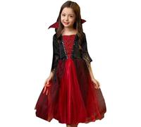 Gothic Vampire Child Costume - Victorian Vampiress Dress for Kids | Gothic Vampires Child Outfit for Stage & Festival | Victorian Vampire Girl Dress | Kids Vampires Queen Costume Halloween