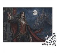 Gothic Vampire Count 1000 Piece Jigsaw Puzzle,Adults & Kids 14+,Stress Relief,Home Wall Decor Victorian Dracula,Impossible Challenge,Premium Cardboard,Gift Idea,Educational Toy 70x50cm