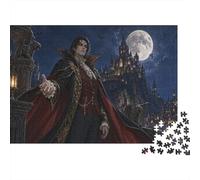 Gothic Vampire Count 1000 Piece Jigsaw Puzzle,Home Wall Decor,Educational Toy,Great Gifts Victorian Dracula,Premium Cardboard,Adults & Kids 14+,Impossible Challenge,Stress Relief 70x50cm