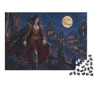 Gothic Vampire Count 1000 Piece Jigsaw Puzzle,Premium Cardboard,Impossible Challenge,Educational Toy Victorian Dracula,Gift Idea,Stress Relief,Home Wall Decor,Adults & Kids 14+ 38x26cm