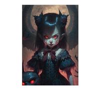 Gothic Vampire Maiden Artistic Jigsaw Puzzle for Adults, 300 PCS