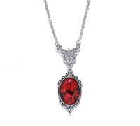 Gothic Vampire Necklace for Women Vintage Black Red Crystal Gem Necklace Red Blood Drop Vampire Bat Pendant Goth Necklace Stardust Crystal Camelo Necklace Victoria Vampire Jewelry Theme Party Music