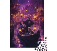 Gothic Venice Night 1000 Pieces Premium Cardstock Jigsaw Puzzle Senior Jigsaw Enthusiasts Hard Challenge Wall Decor Value Pack 38x26cm/1000pcs