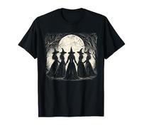 Gothic Vintage 90s Witches Coven Full Moon Wizard Graphic T-Shirt