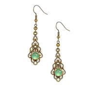 Gothic Vintage Dangle Earrings for Women - Black Crystal Teardrop Drop Earrings, Retro Jewelry for Wedding, Party, and Halloween Gifts, M, Metal, No Gemstone