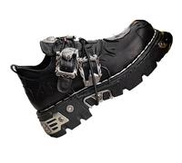 Gothic Vintage Platform Shoes, Punk Lace Up Skull Metal Decor Ankle Boots Sneakers For Woman Men(8 UK)