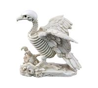 Gothic Vulture Skeleton Halloween Decoration, Resin Statue Bookshelf Desktop Decoration, Reusable Spooky Props for Houses, Gardens & Trick-or-Treat Display