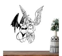 Gothic Wall Art - Dark Metal Silhouette Decoration, Mysterious Black Artwork, Scary Interior Outdoor Ornament | Aesthetic Horror Style, Macabre Sculpture, Frighty Haunted Accent