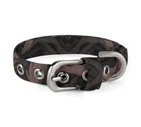 Gothic Wallpaper for Walls Skull Damask Dog Collar Adjustable Soft and Comfortable Puppy Collars with Metal Buckle Pet Collar for Small Medium Pet