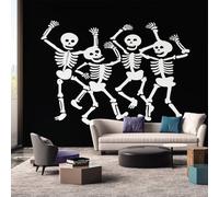 Gothic Wallpaper, Funny Goth Skeleton Mural Wallpaper, Gothic Room Decor Wall Art for Living Room Bedroom Kitchen 200L x 150W cm