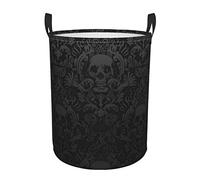 Gothic Wallpaper Skull Folding Baskets Circular Laundry Basket Freestanding Laundry Basket Dirty Laundry Basket Clutter Storage Bag.