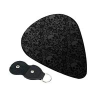Gothic Wallpaper Skull Guitar Picks, 6 Pack Includes Thin(.46mm), Medium(.71mm) & Heavy Gauges(.96mm) Suitable For Guitar, Ukulele, Etc.
