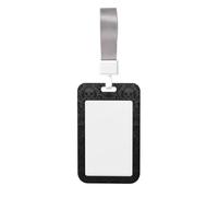 Gothic Wallpaper Skull Printed Card Badge Holder with Neck Strap, Vertical Cards Holder Anti-Scratch and Easy-Scan, for Office, School