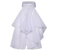 Gothic Wedding Dresses for the Bride Plus Size Medieval Cosplay Dress, Pure White Lace Dress with Decorative Collar, Roko Superhero Capes for Children, Cool Halloween Costume, Cosplay Fes, White, One