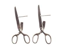 Gothic Weird Funky Earrings Punk Scissors Stud Earring Novelty Crazy Jewelry for Hairstylist Salon Party Birthday Graduation Gift, Zinc, zinc alloy