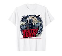 Gothic Whitby Abbey Supernatural T-Shirt, Men, White, 3X-Large