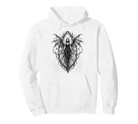 Gothic Winged Dark Fairy Sketch Aesthetic Alt Grunge Pullover Hoodie