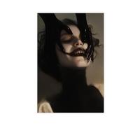 Gothic Witch Art with Evil Hand Touching Face Canvas Poster Bedroom Decor Landscape Office Room Decor Gift 16x24inch(40x60cm)