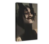Gothic Witch Art with Evil Hand Touching Face Canvas Poster Wall Art Decor Print Picture Paintings for Living Room Bedroom Decoration 12x18inch(30x45cm)