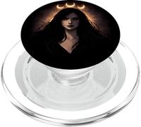 Gothic Witch Moon Dark Feminine Occult PopSockets PopGrip for MagSafe