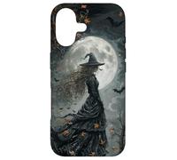 Gothic Witch Moonlight Enchanted Forest Moon Bats Halloween Case for iPhone 17