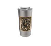 Gothic Witch Occult Library Art Skull & Candles Stainless Steel Insulated Tumbler