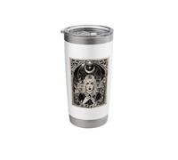 Gothic Witch Portrait Crescent Moon Goddess Occult Stainless Steel Insulated Tumbler