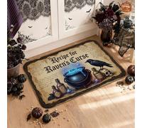 Gothic Witchcraft Potion Recipe Theme Cauldron Kitchen Rugs 16x24 Inch