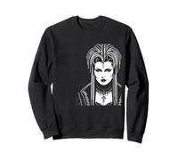 Gothic Woman Portrait Line Art Design Dark Alternative Sweatshirt