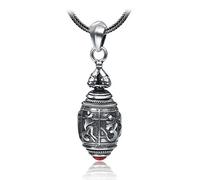 Gothic Women Men Necklace Om Mani Padme Hum Memoirs Pendant